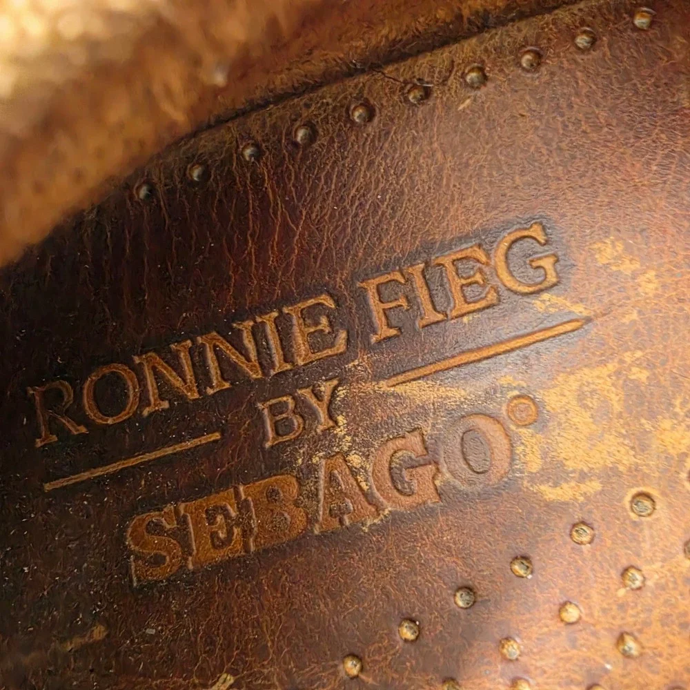 VTG Sebago Ronnie Fieg Mens 9.5 Boat Shoes Beige Suede Fringe Docksides Loafers